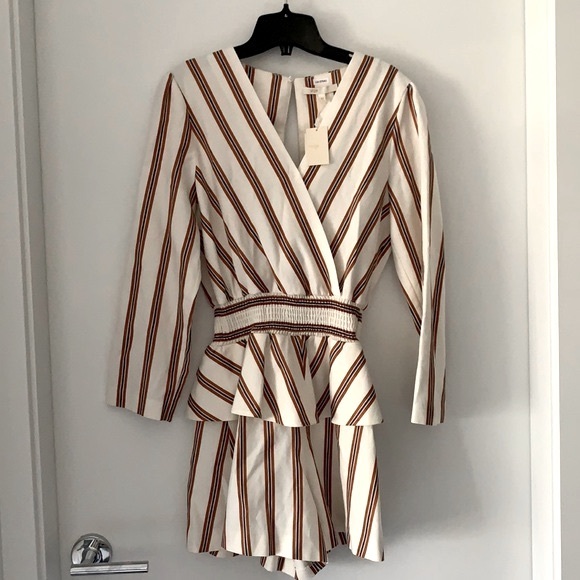 MAJE COMBINATION SHORT RAYURE ROMPER - Picture 2 of 11